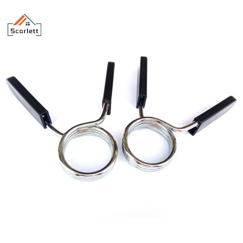 [Scarlett] Braçadeira De Barra Clipes De Colarinho De Mola Para Academia Peso Haltere Lo Kit Barbell [Preferencial]