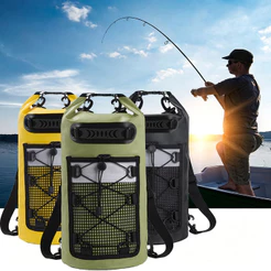 Bolsa seca à prova d'água de grande capacidade, mochila flutuante à prova d'água, adequada para caiaque, rafting e pesca