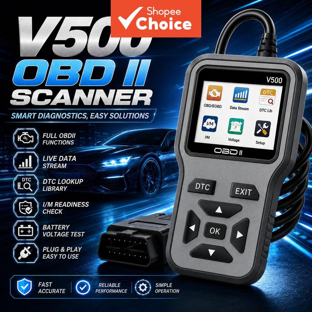 V500 Profissional OBD2 Scanner Verificar Leitor De Código De Luz Do Motor Ferramenta De Verificação De Diagnóstico Autom
