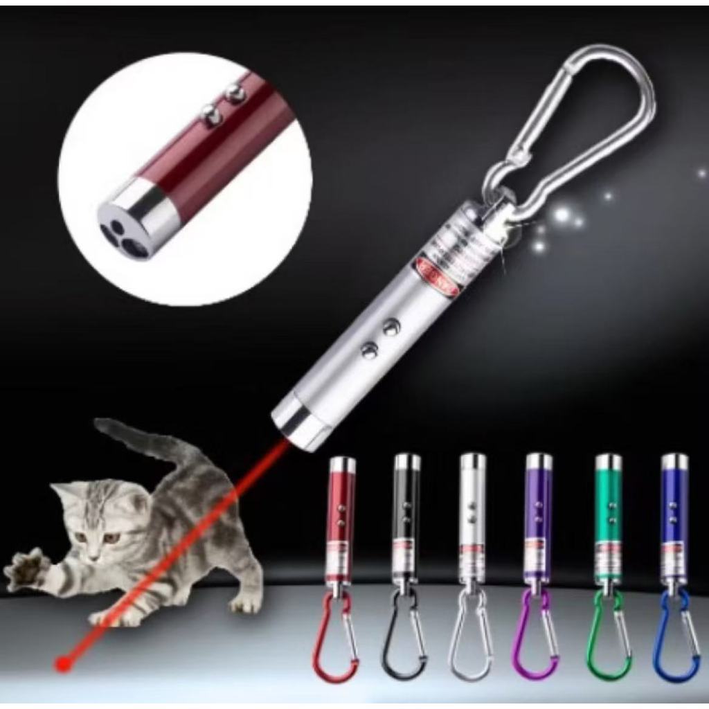 KIT1/3/6/12 Canetas Laser 3 Em 1 / Laser Potente , Lanterna E Chaveiro,brincar com gatos TOP