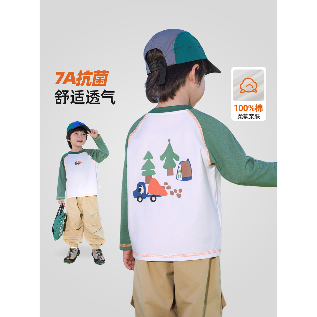 Crianças primavera topos meninos camisetas de manga comprida 2026 primavera novo estilo meninos início da primavera cami