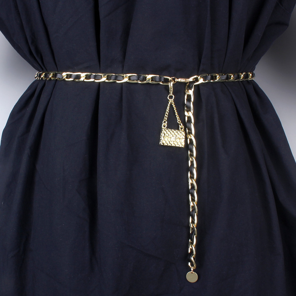 Acessórios saia cinto senhoras moda Metal decorativo corrente acessórios terno cinto francês versão coreana calças cintu