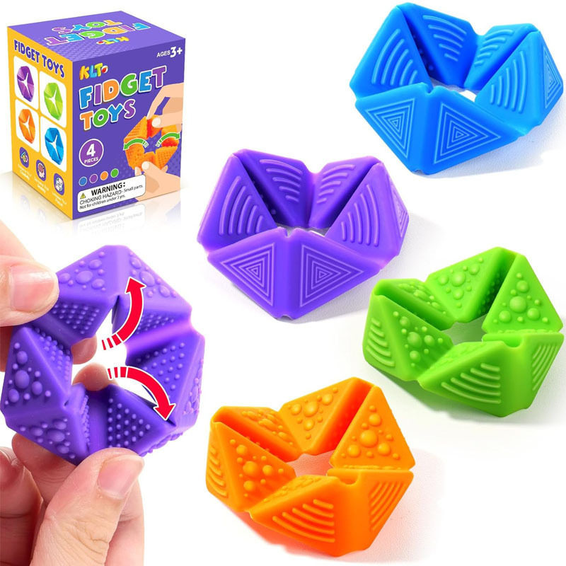 Cross-Border novo estilo fidgettoys crianças dobrável brinquedos sensoriais dedo descompressão brinquedos dobráveis brin