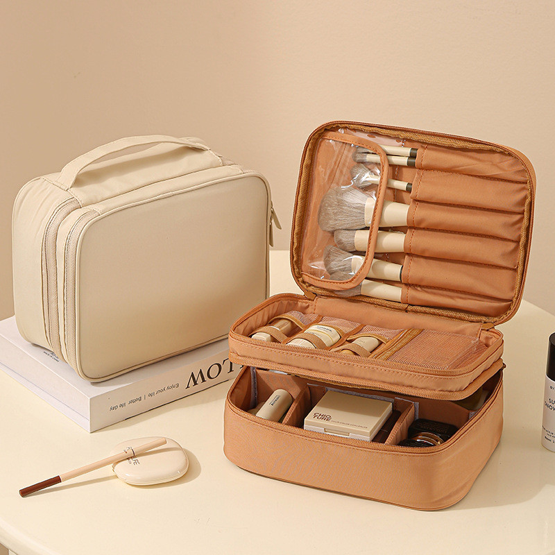 Bolsa De Armazenamento De Ferramentas De Higiene Pessoal E Maquiagem Com Divisórias , Portátil Elegante