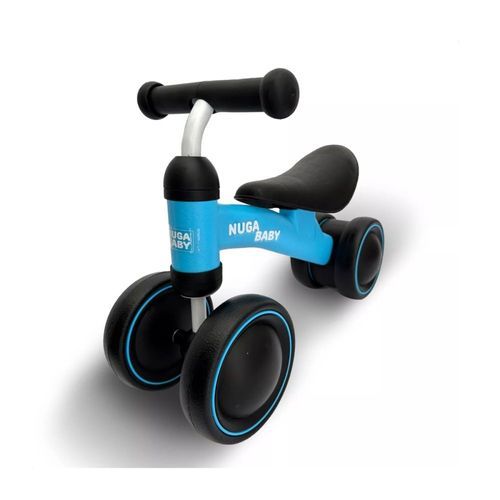 Bicicleta Infantil Sem Pedal 4 Rodas Azul Aprendizado Equilibrio Diversao Motora Criancas