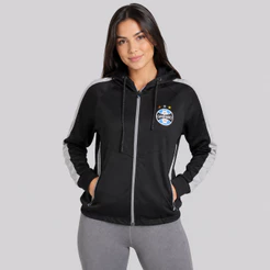 Jaqueta Grêmio Skuba Tricolor Feminina Preta