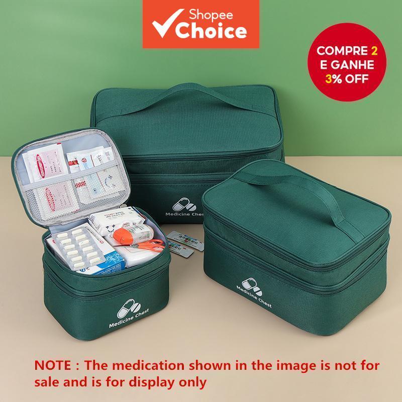 Kit de Primeiros Socorros para Viagem ao Ar Livre, Bolsa de Medicamentos de Dupla Camada com Classificação e