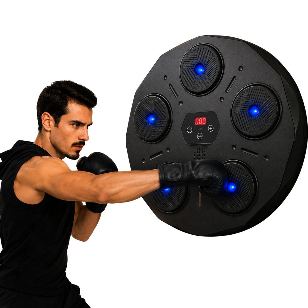 Máquina de Boxe Musical Punch Boxing Urbantek Inteligente Para Exercícios e Lazer