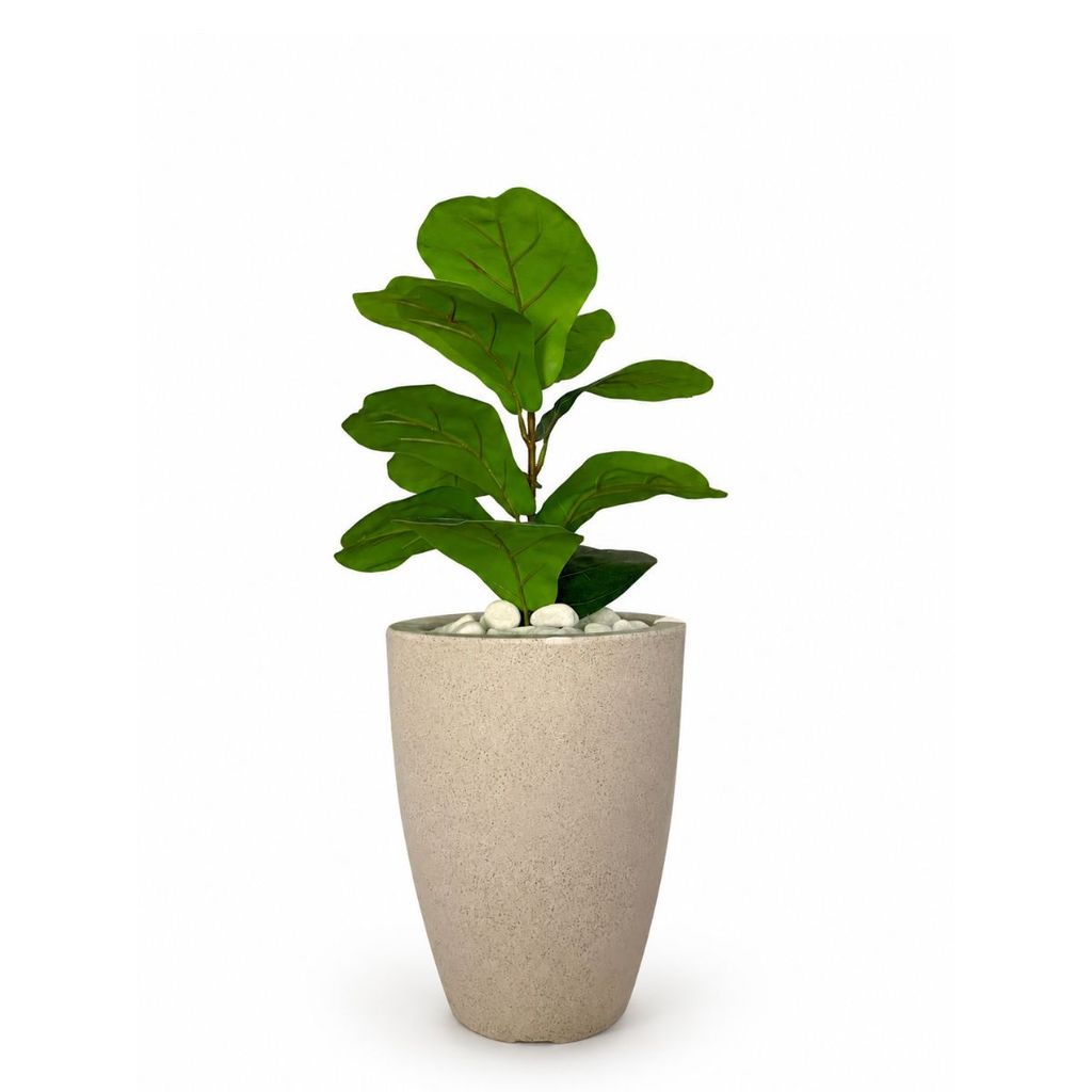 Fícus Lyrata Artificial Com Vaso Polietileno Casa Decorativo