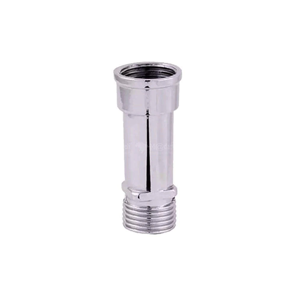 Extensor Cromado Prolongador Médio Torneira Chuveiro 1/2'' Conexao