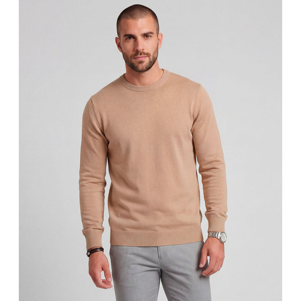 Suéter Masculino Tricot Diametro Marrom