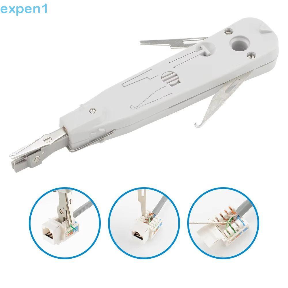 Kit De Ferramentas De Rede EXPEN , Ferramenta De Perfuração Krone Cinza Original Cabo De Fio Com Ergonômico