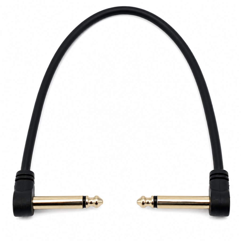 Cabo Pedal Santo Angelo Ninja P10 90o x 90o 15cm Para Pedais de Efeito Blindado Conectores 90 Graus Original