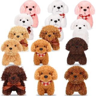 Zomiboo 14 Peças de Mini Cães de Pelúcia, Animais de Pelúcia em Lote, Lembranças de Festa para Adotar um Filhote, Pequen