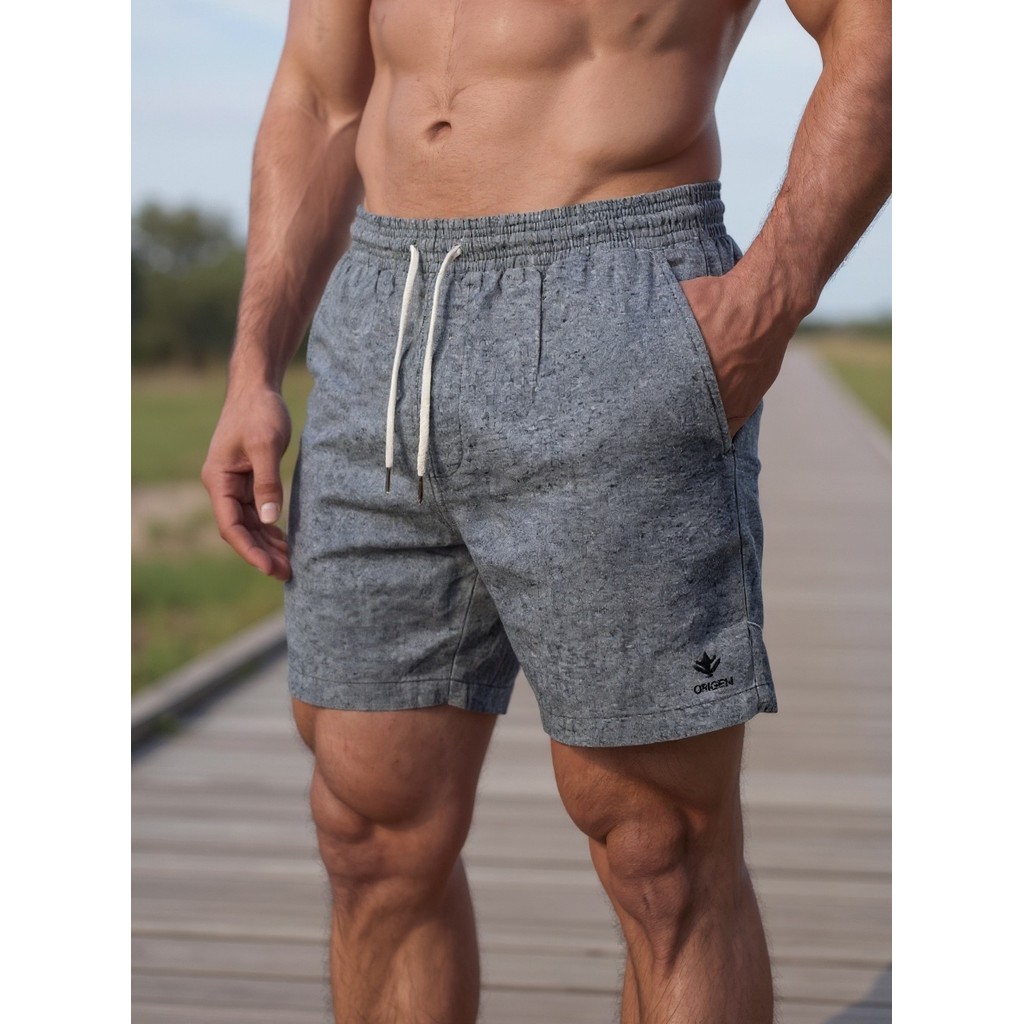 Kit 3 Bermudas Masculinas Linho Elastano Praiana Confortável Verão — Mundo elegante shopp