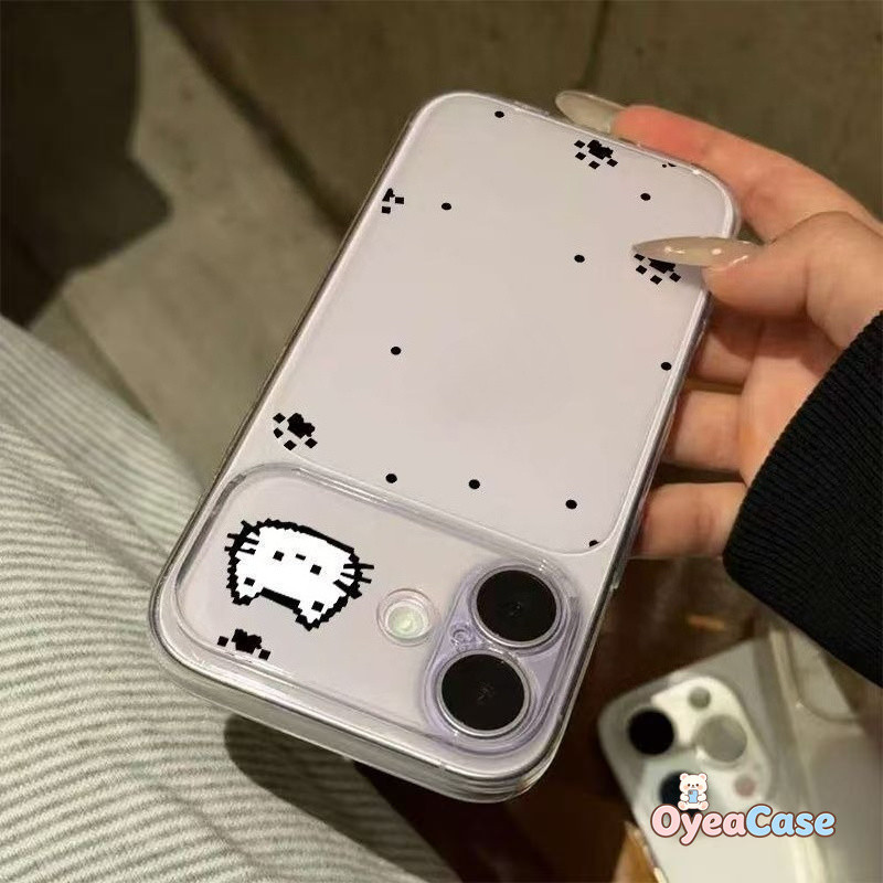 Pixel Cat Paw Capas Transparentes Para Samsung Galaxy A37 A36 M36 F36 A73 A72 A71 A57 A56 M56 F56 A55 A54 A53 A52S A51 A