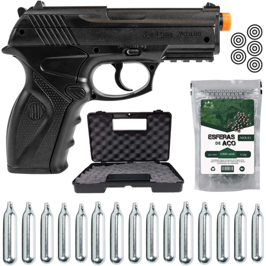 Pistola Airgun Delta C11 Semi Auto NBB CO2 4,5mm Rossi