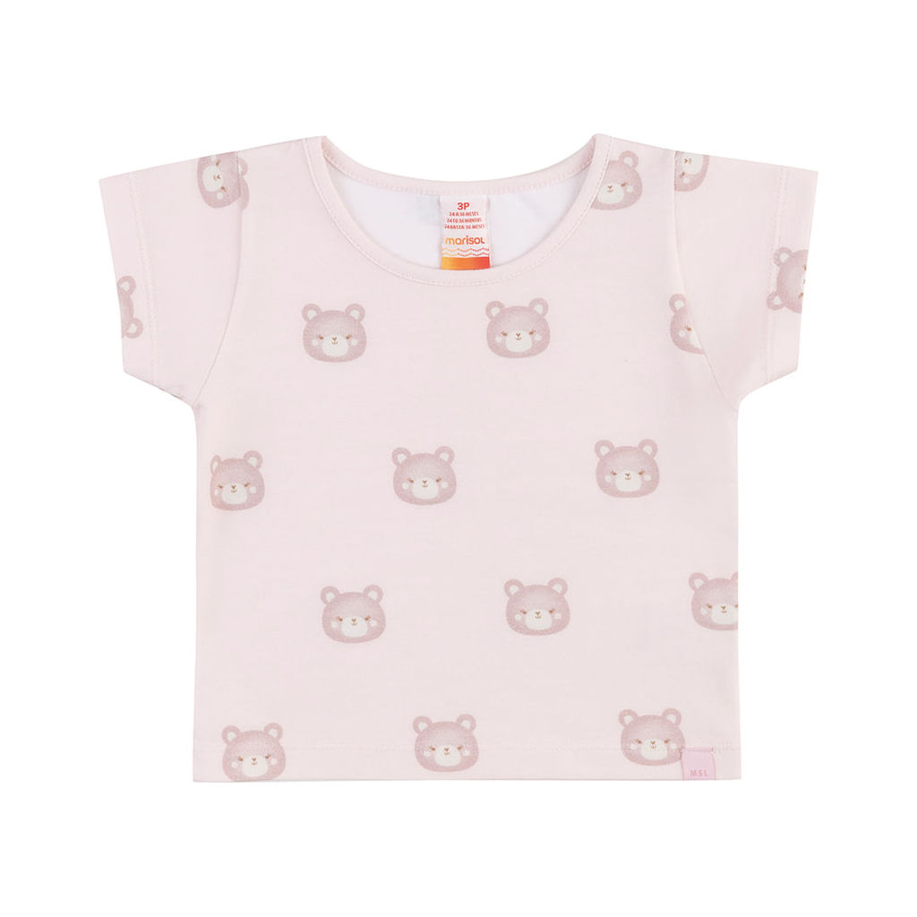 Blusa Cropped Estampada Infantil Menina Marisol