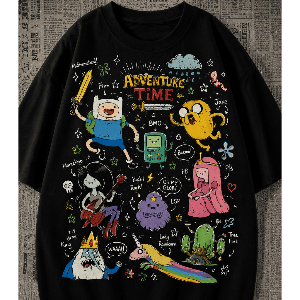 Camiseta Hora de Aventura Adventure Time Desenho Animado Camisa 100% algodão Envio Imediato