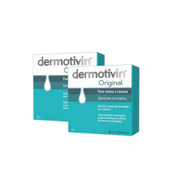 Kit 2 Dermotivin Original Sabonete em Barra para Pele Mista ou Oleosa 90g