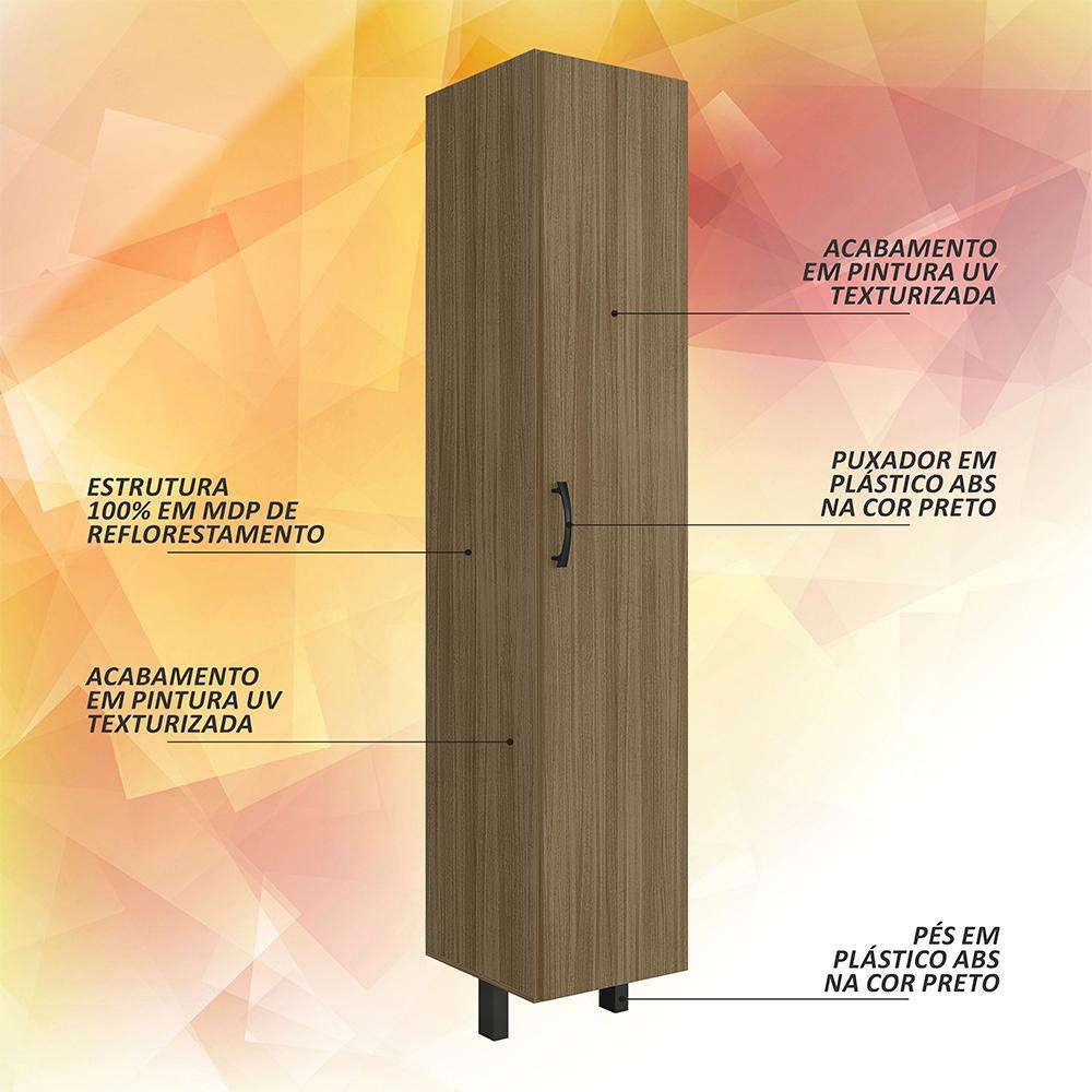 Armário Paneleiro Cozinha 1 Porta Com Prateleiras Jade Boreal - M.a — imagem 2 de 2