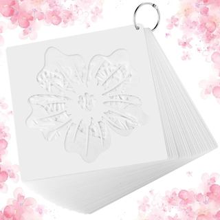 60 Peças de Estênceis de Flores de 6x6 Polegadas para Pintura em Madeira, Estênceis Reutilizáveis de Flores, Pássaros, B