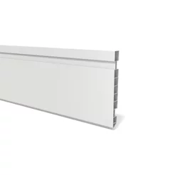 Kit Rodapé de PVC 10 Barras Frisadas de 15CMX15MMX2,40m com 24m Lineares Branco Permatti Branco