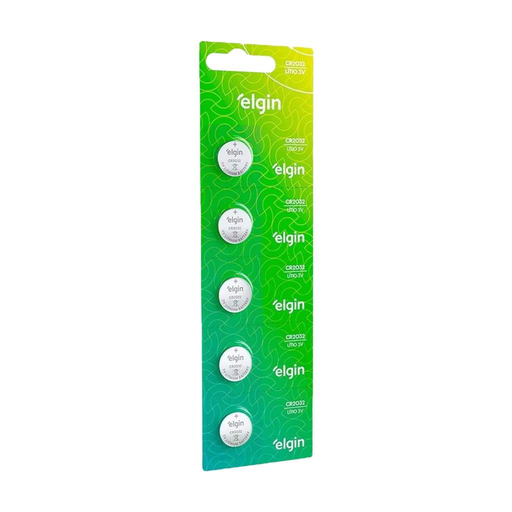 Bateria de Lítio CR2032 - Cartela com 5 Unidades Elgin - 000000082193
