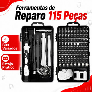 Jogo Chaves De Fenda Precisão Com 115 Peças Kit Ferramentas P/ Manutenção Celular…