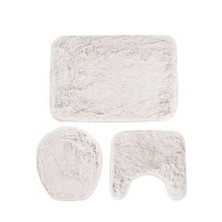 Jogo Tapete Banheiro Veludo 3 Pecas Confortavel Antiderrapante Absorcao