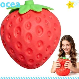 Bola De Aperto De Morango OCEA , Grande E Macio Antiestresse , Brinquedo Engraçado De Descompressão Em Forma De Fruta
