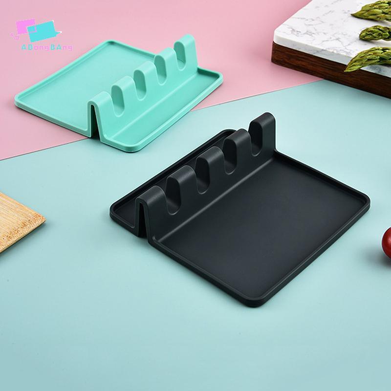 Abongbanghn Cozinha Silicone Talheres Titular BPA-Livre Durável Colher Com Almofada Resistente Ao Calor Utensílio De Agr