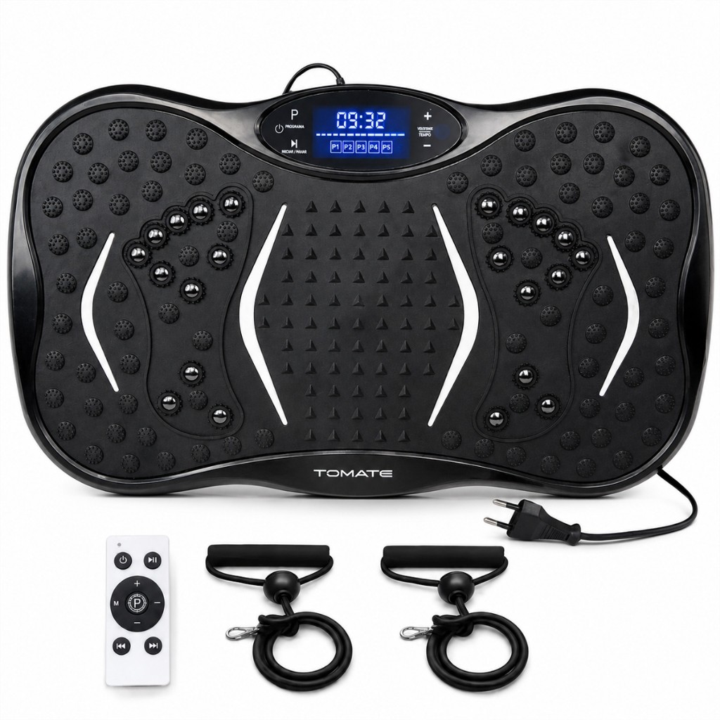 Plataforma Vibratoria Queima Gordurinha Bivolt 200w Bluetooth 150kg Com Gancho