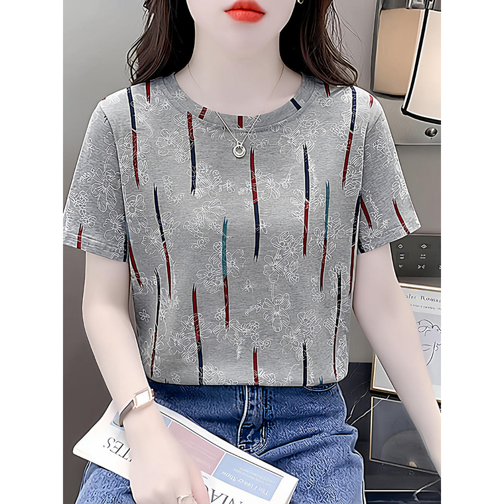 Paul marca 95 algodão estilo Casual camiseta de manga curta feminina 2026 novo estilo camiseta Plus Size gordura mm Desi
