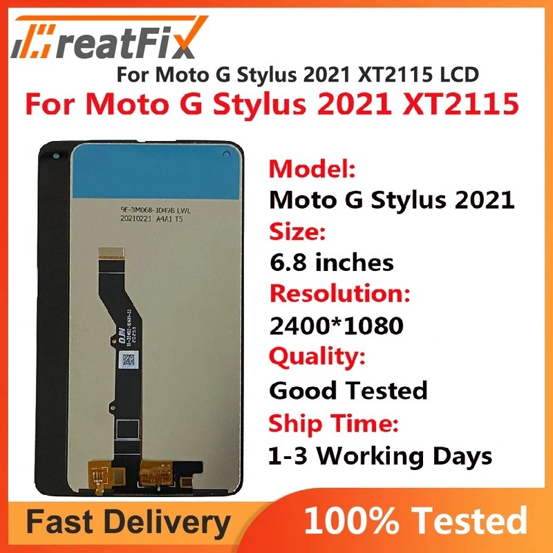 6.8'Para Motorola Moto G Stylus 2021 Display lcd E Montagem Da Tela De Toque Peç