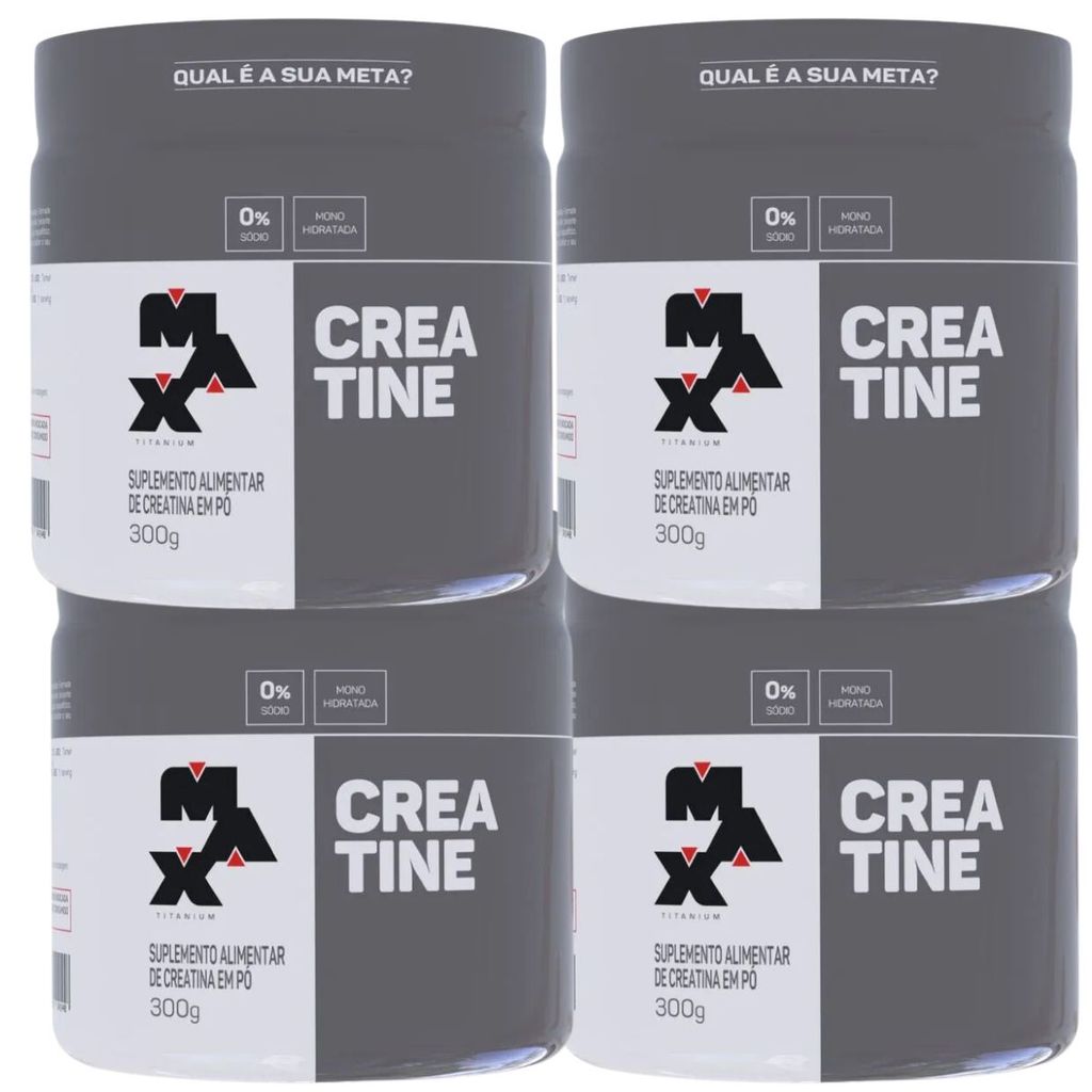 Max Titanium Creatina Kit 4x 300g Sem Sabor