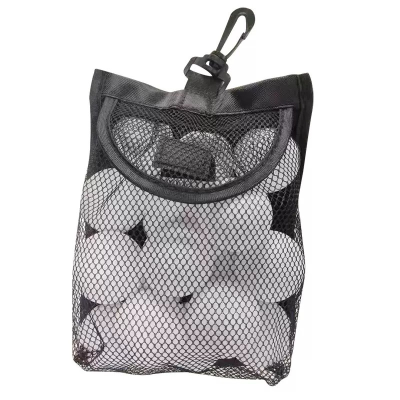 Saco de malha de náilon de golfe saco de bola de armazenamento de golfe saco de acessório pequeno saco de bola pode cont