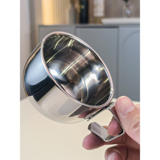 Xícara de café de aço inoxidável 304, xícara de café doméstica de alto valor com alça, xícara de café com tampa, xícara 