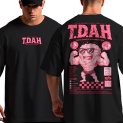 Camiseta Oversized Masculina Tdah Maromba Treino Academia 100% Algodão