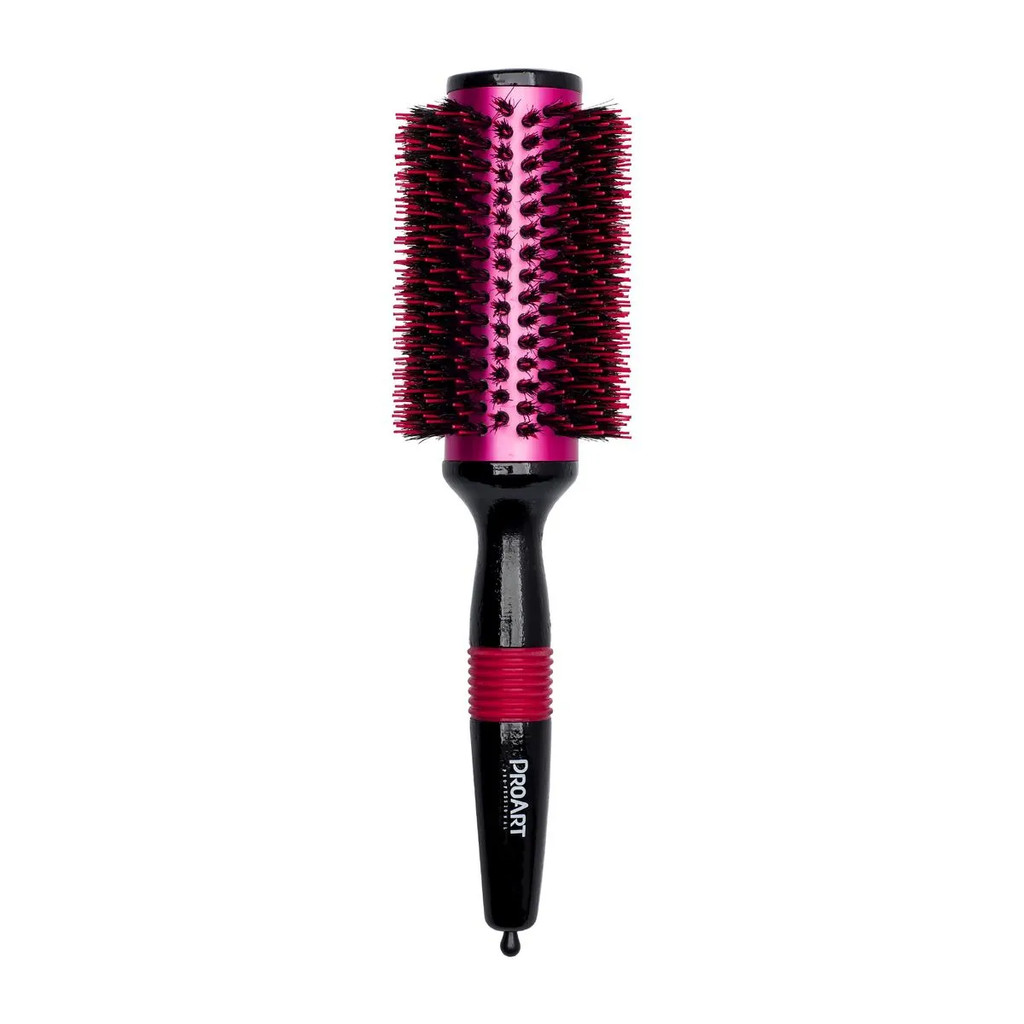 ESCOVA DE CABELO METALICA PRO ROSA 38MM TÉRMICA CERDAS DUPLAS