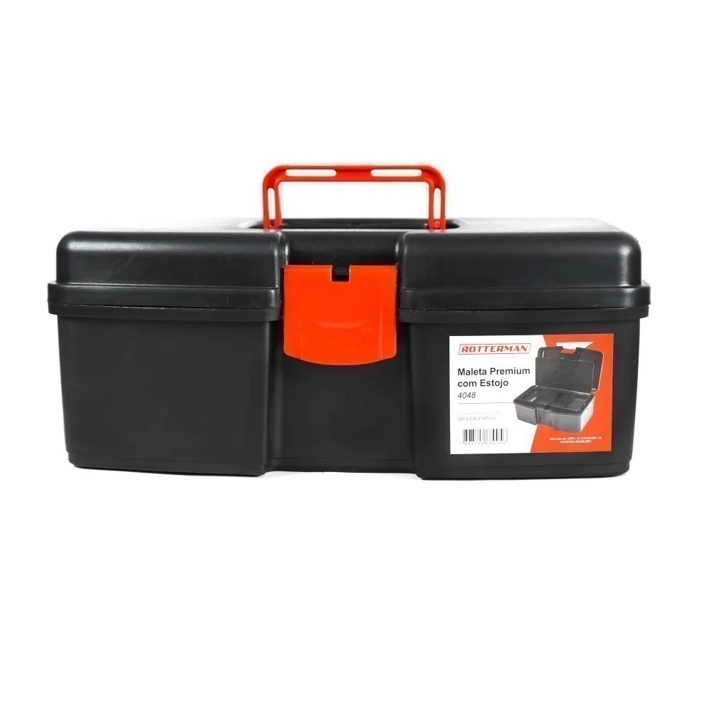 Caixa plástica para ferramentas 365 x 230 x 147 mm com estojo - Premium Rotterman