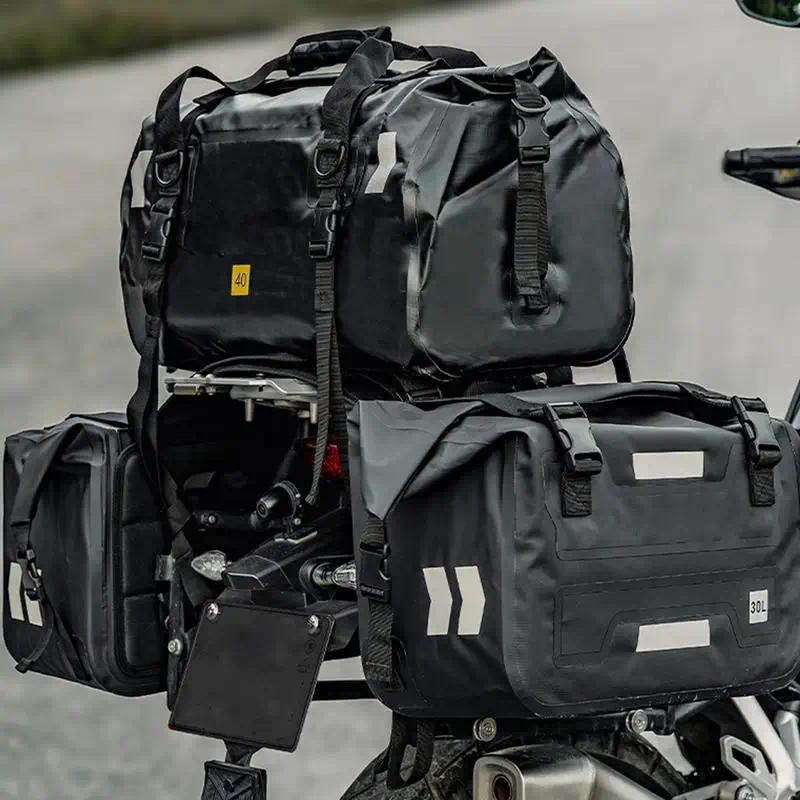 2 Peças Alforjes Para Motocicletas 30L À Prova D'água Universal Bolsa Lateral Motocicleta Grande Capacidade Sela Armazen