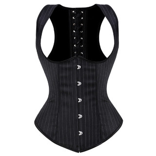 Corset Medieval Steampunk CVFG para Mulheres, Corset Gótico de Cintura Alta RUIT