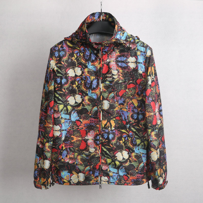 Borboleta grande flor primavera outono com capuz zíper Cardigan jaqueta de comércio exterior Sensual masculino solto est
