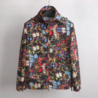 Borboleta grande flor primavera outono com capuz zíper Cardigan jaqueta de comércio exterior Sensual masculino solto est