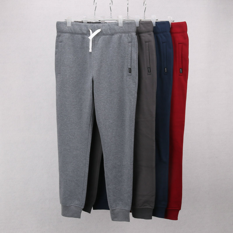 Comércio exterior pedido Original masculino inverno elástico de cintura alta velo calças quentes fino ajuste perna reta 