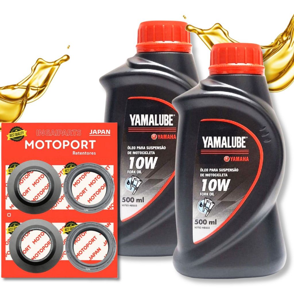 Óleo Suspensão Yamalube 10w Crosser 150 + Retentores e Guarda Pó Motoport