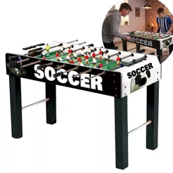 Mesa Pebolim Totó 121cm Adulto Infantil Futebol De Mesa Em MDF Para Casa Sala De Jogos E Lazer
