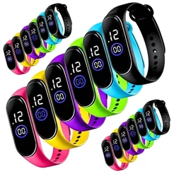 Kit Relógio Esportivo LED Digital Feminino Masculino Atacado (5/10/15 Unidades) À Prova D'Água Moda Pulseira