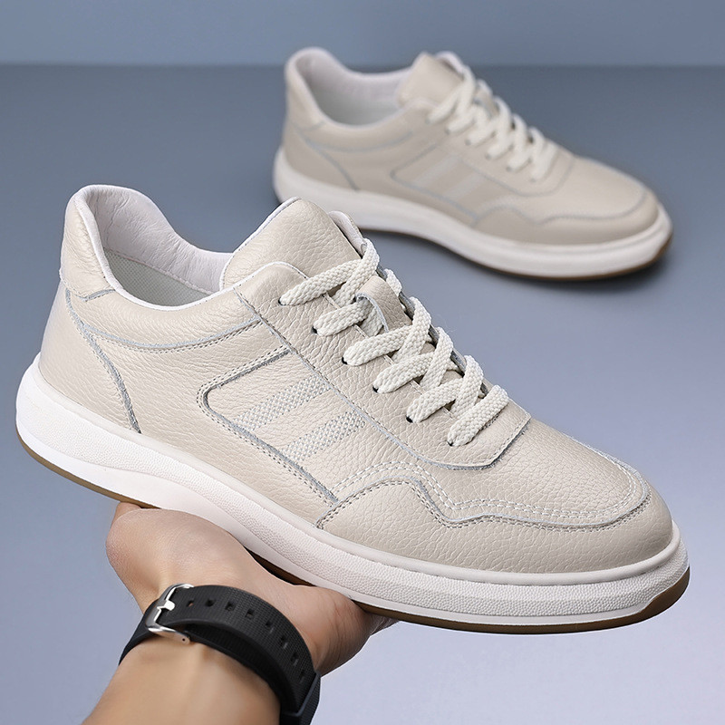 Sapatos masculinos de couro genuíno sapatos casuais moda sapatos brancos tênis masculinos sapatos masculinos